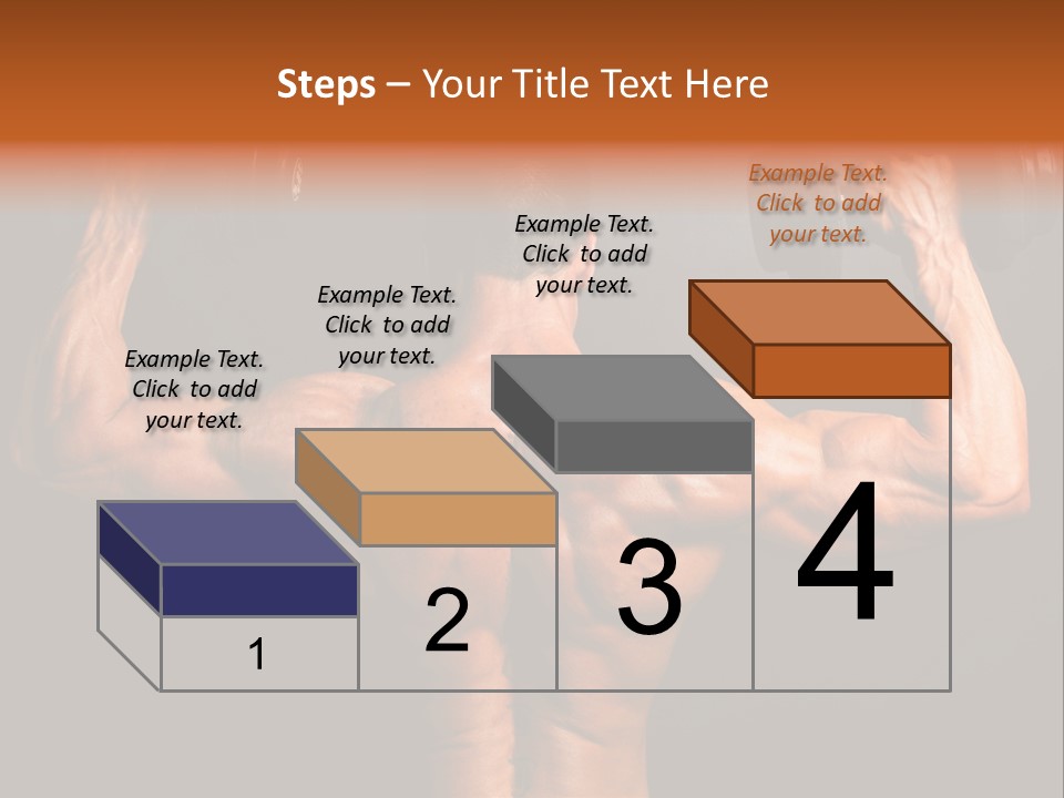 Black Background Workout Young PowerPoint Template