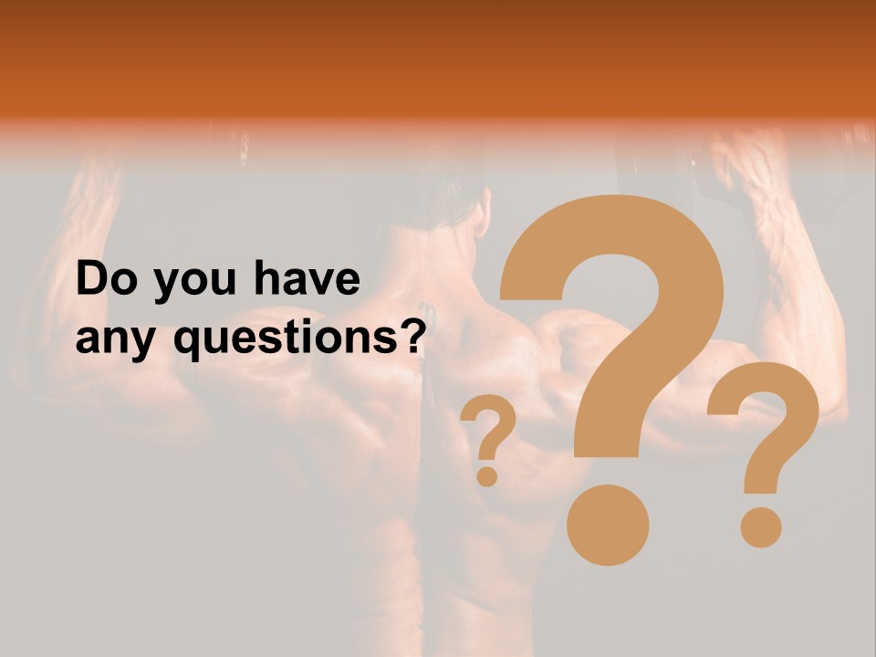 Black Background Workout Young PowerPoint Template