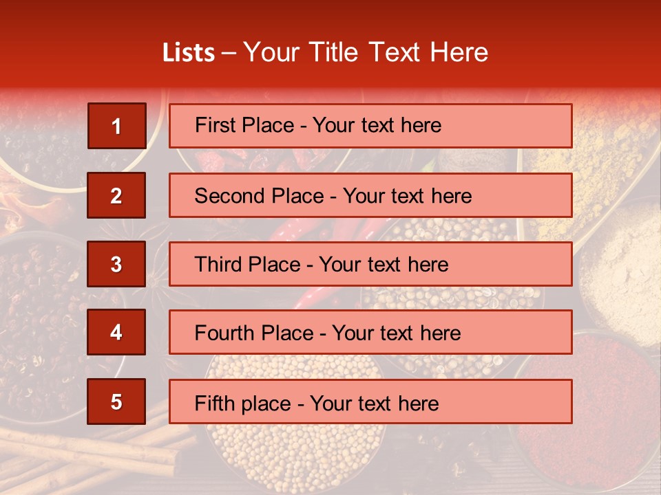 Nutmeg Spice Variety PowerPoint Template