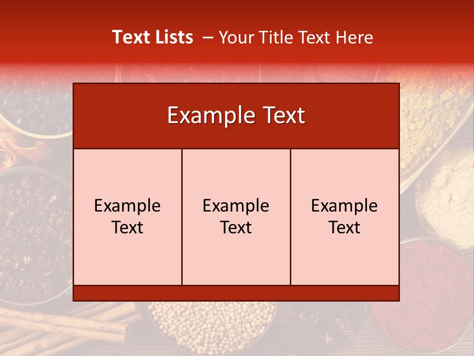 Nutmeg Spice Variety PowerPoint Template