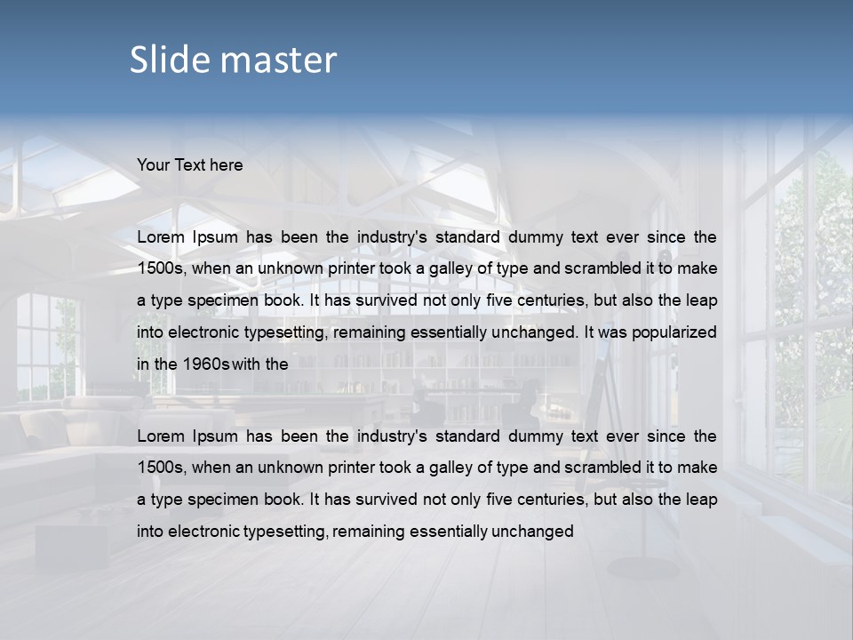 Luxus Mansion Licht PowerPoint Template