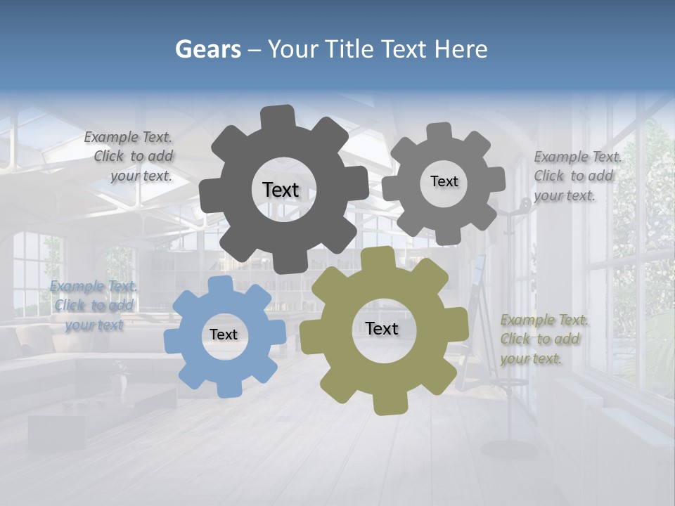 Luxus Mansion Licht PowerPoint Template