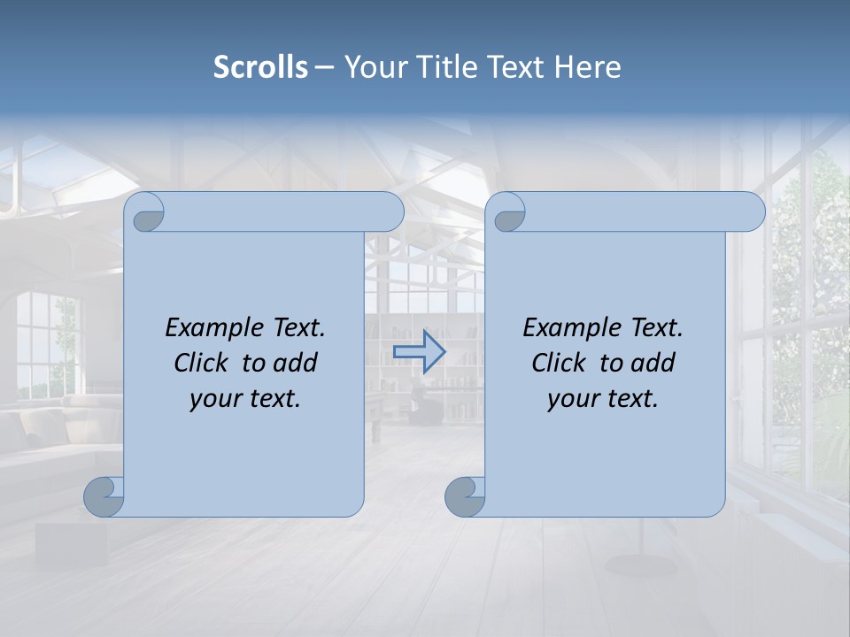 Luxus Mansion Licht PowerPoint Template