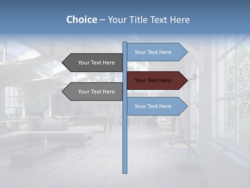 Luxus Mansion Licht PowerPoint Template