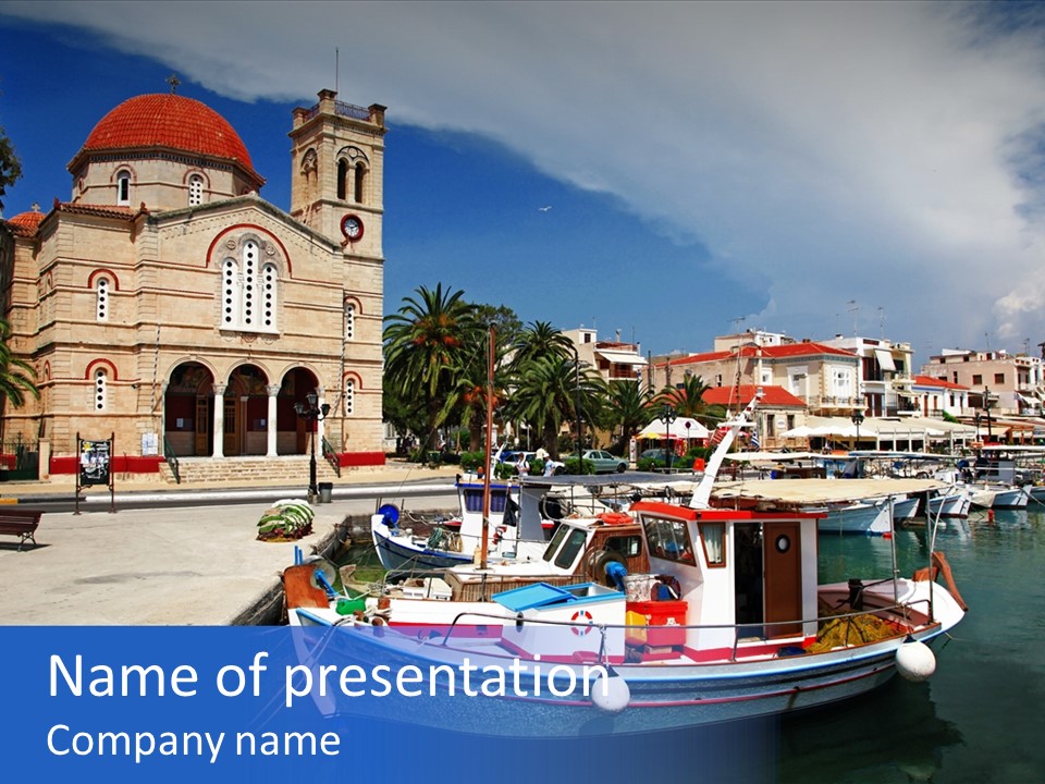 Mediterranean Gulf Cruise PowerPoint Template