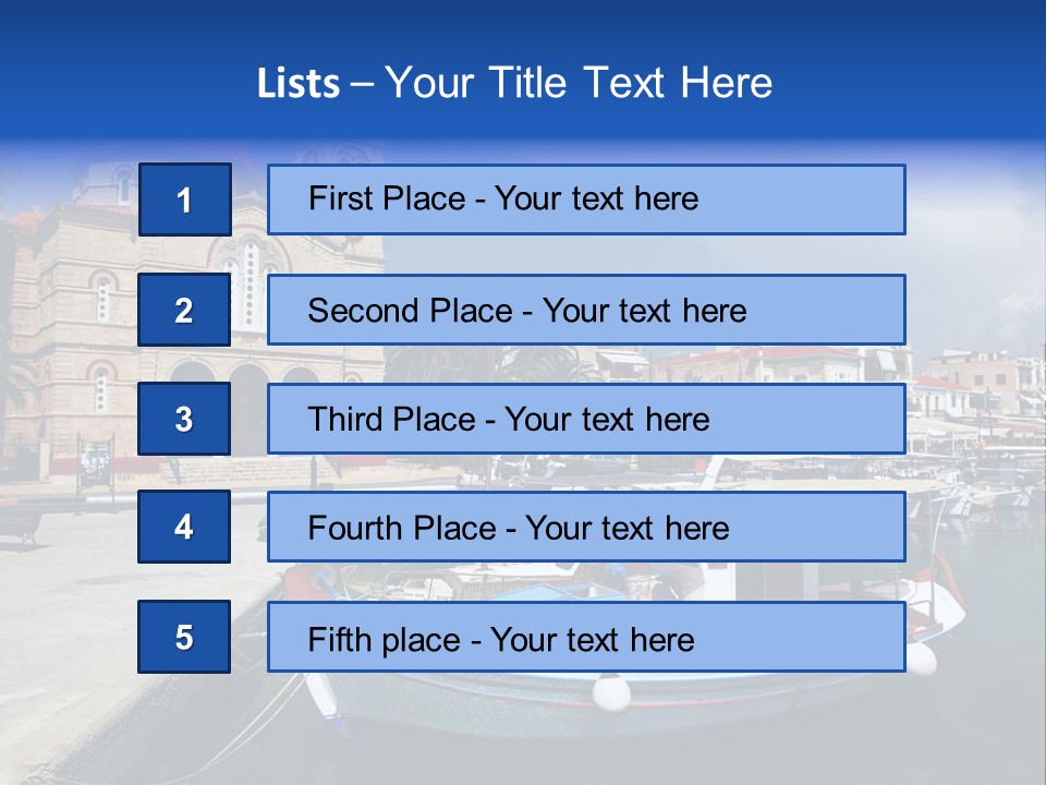 Mediterranean Gulf Cruise PowerPoint Template