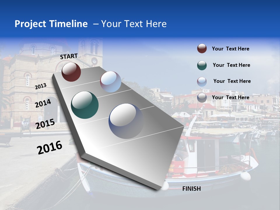 Mediterranean Gulf Cruise PowerPoint Template