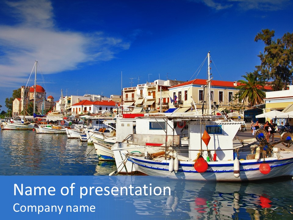 Greek Town Greece PowerPoint Template