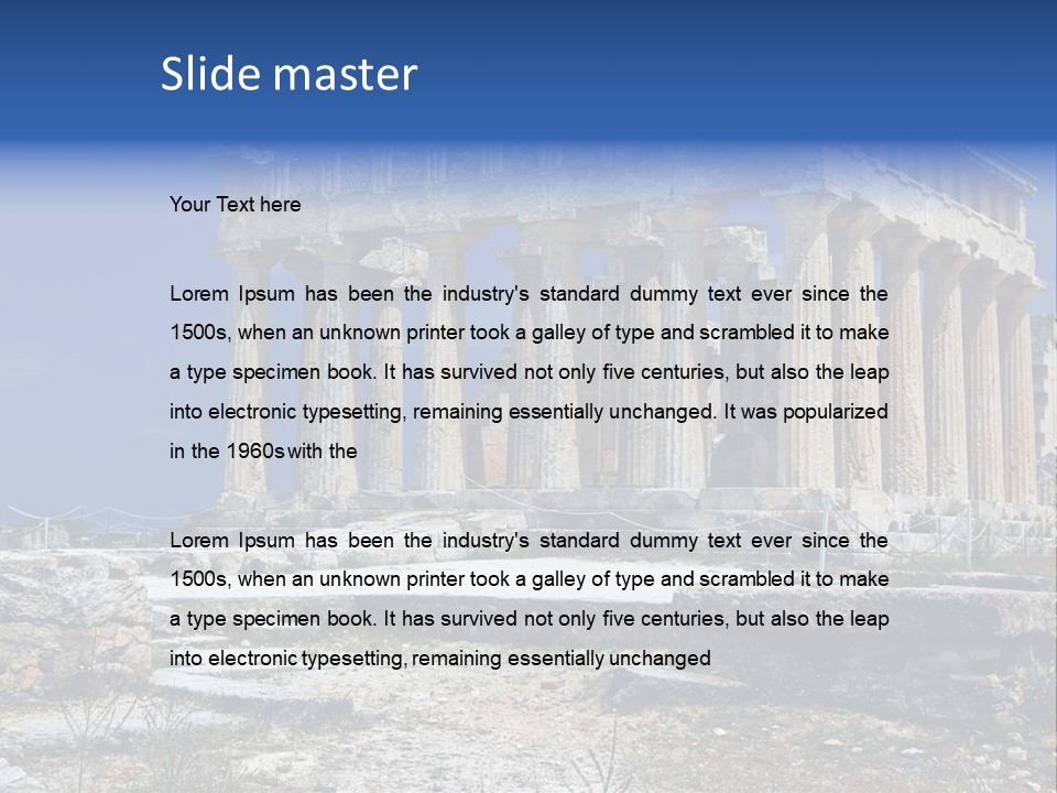 Vacation Past Landmark PowerPoint Template