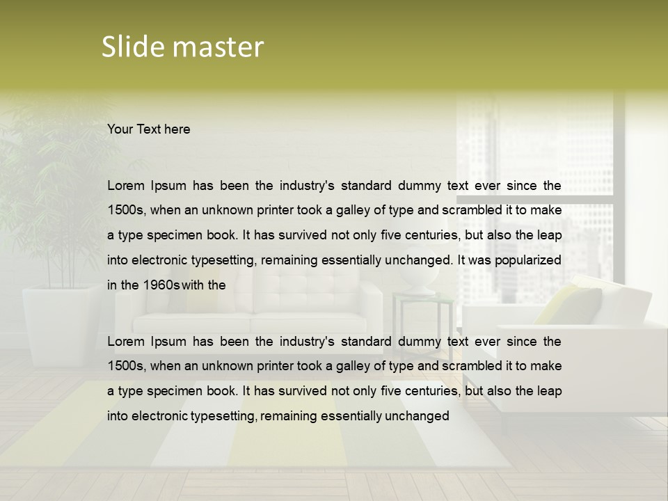 Reflection Plant Table PowerPoint Template