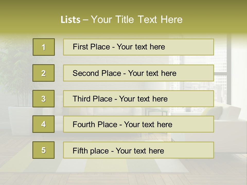 Reflection Plant Table PowerPoint Template