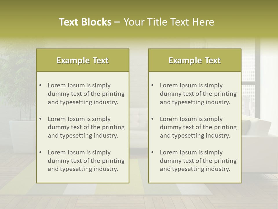 Reflection Plant Table PowerPoint Template