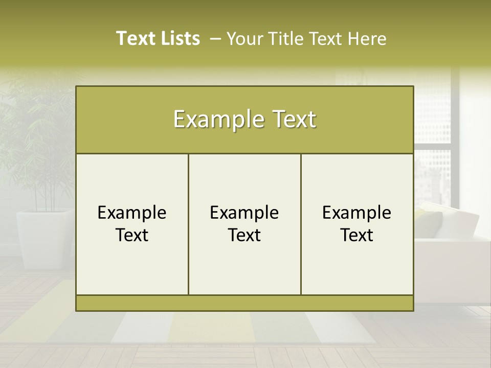 Reflection Plant Table PowerPoint Template