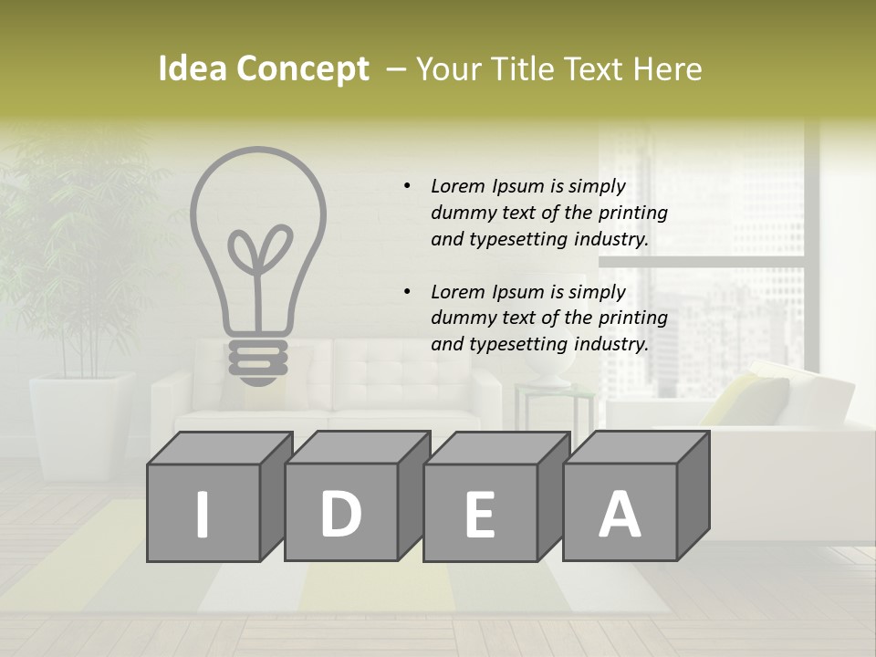 Reflection Plant Table PowerPoint Template