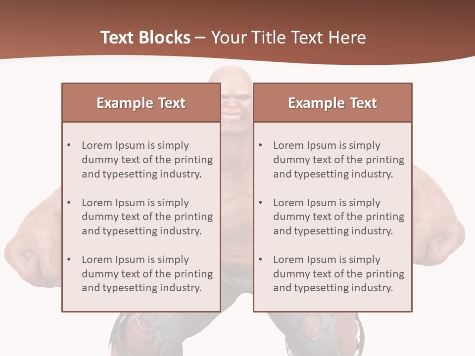 Man Body Bicep PowerPoint Template