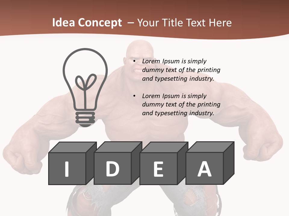 Man Body Bicep PowerPoint Template