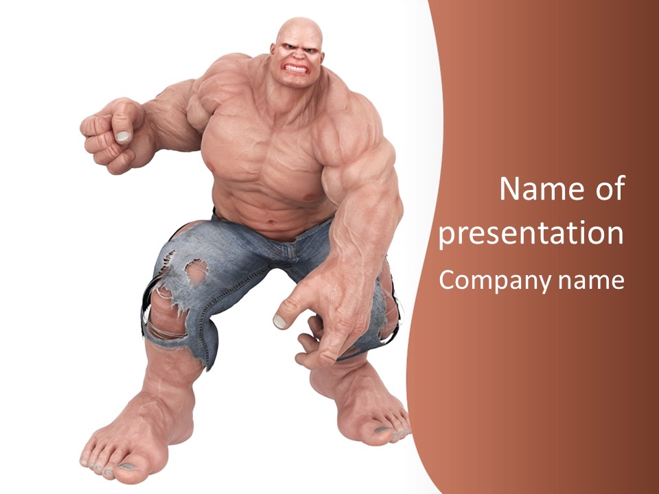 Strong Bodybuilder Killer PowerPoint Template