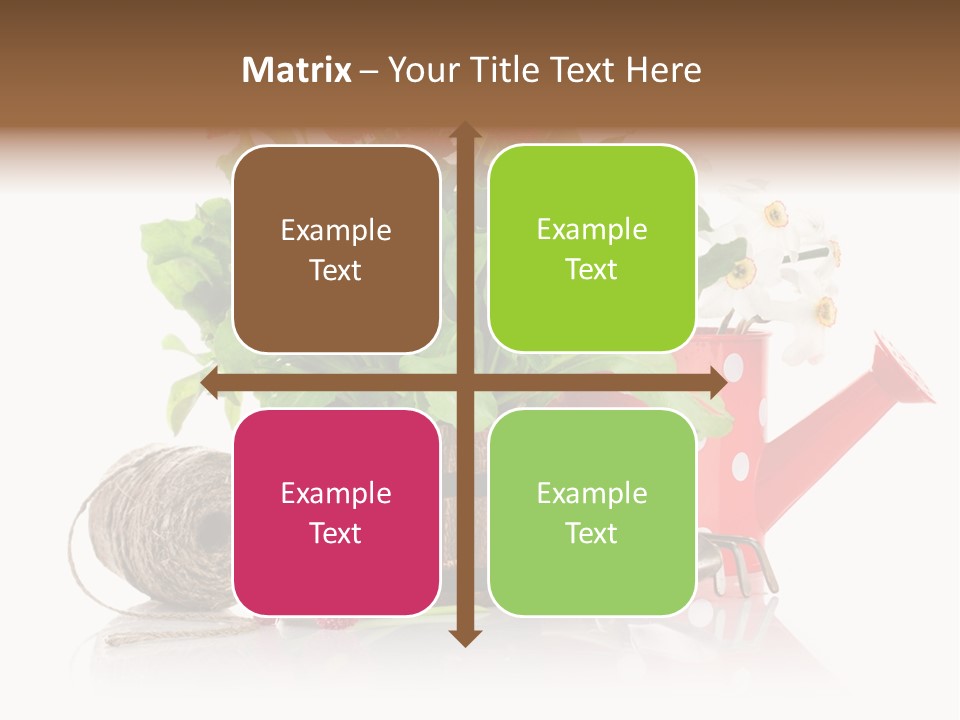 Flower String Shovel PowerPoint Template