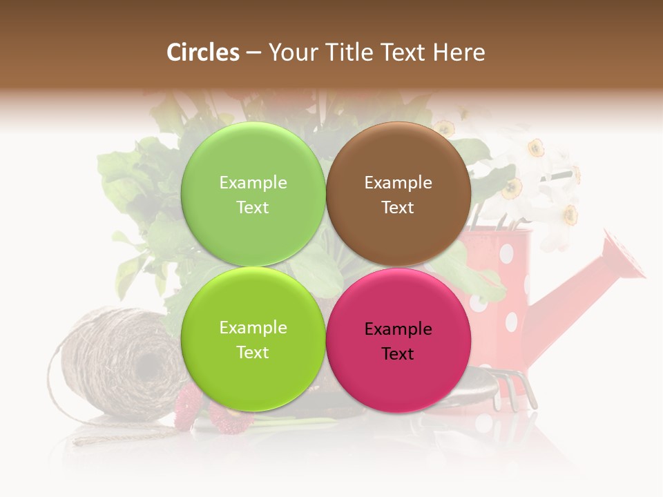 Flower String Shovel PowerPoint Template