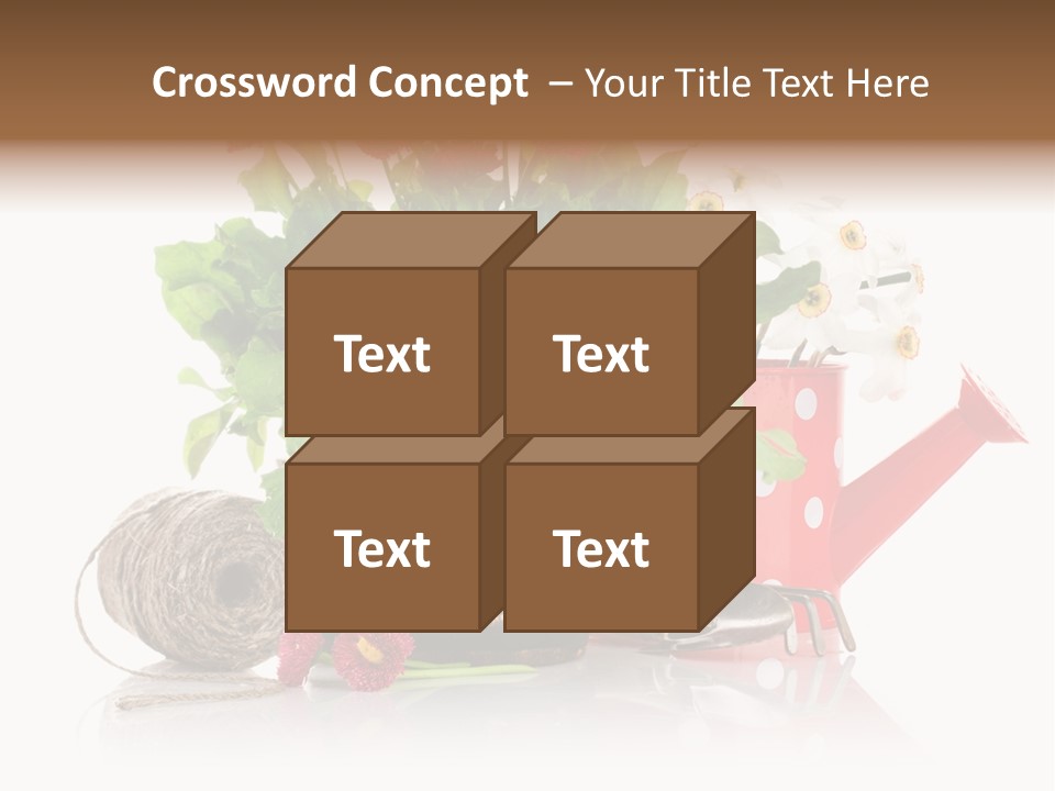 Flower String Shovel PowerPoint Template