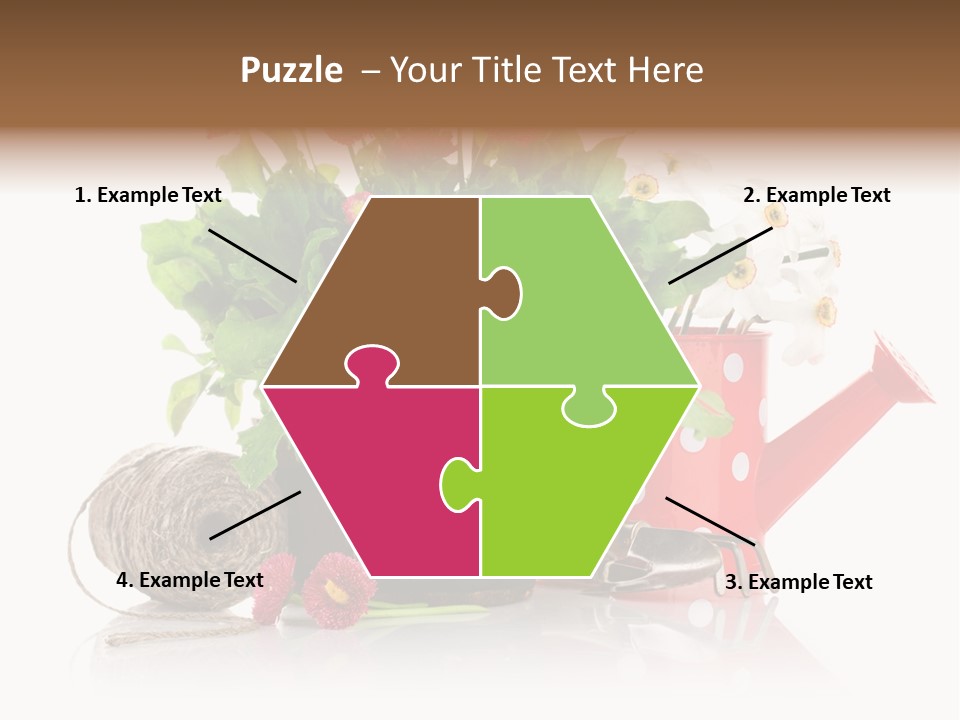 Flower String Shovel PowerPoint Template