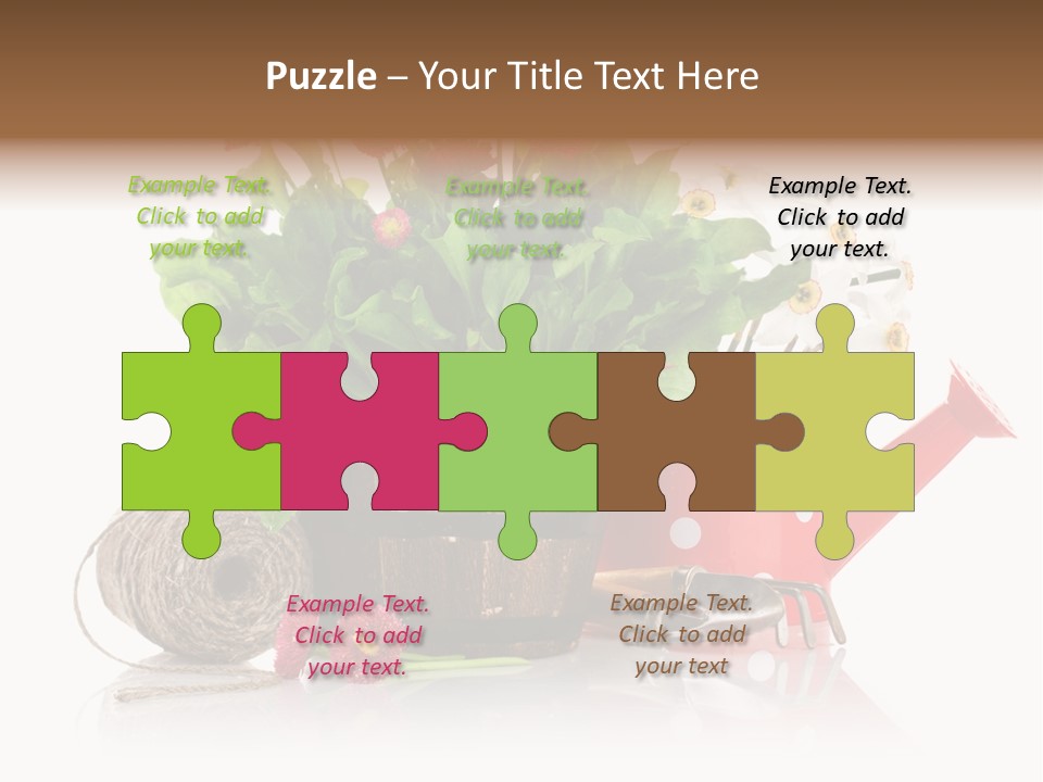 Flower String Shovel PowerPoint Template