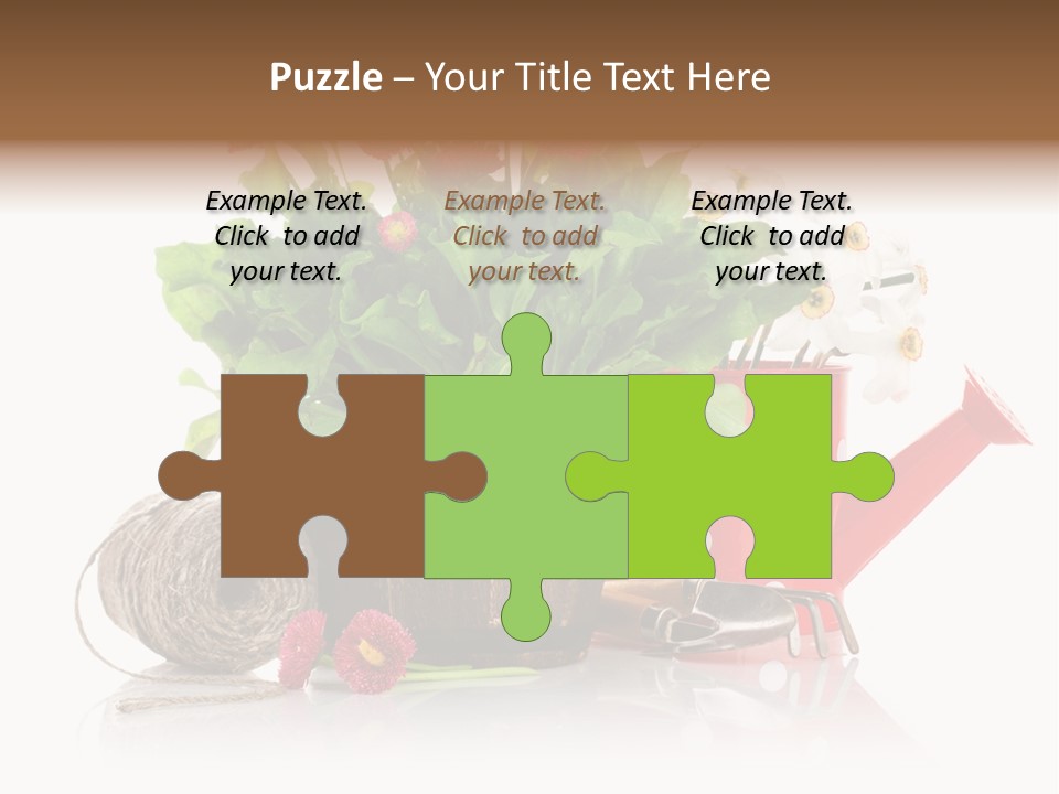 Flower String Shovel PowerPoint Template