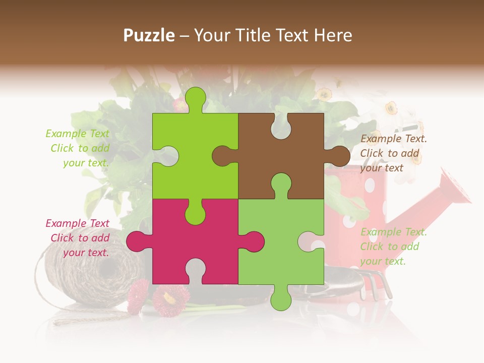 Flower String Shovel PowerPoint Template