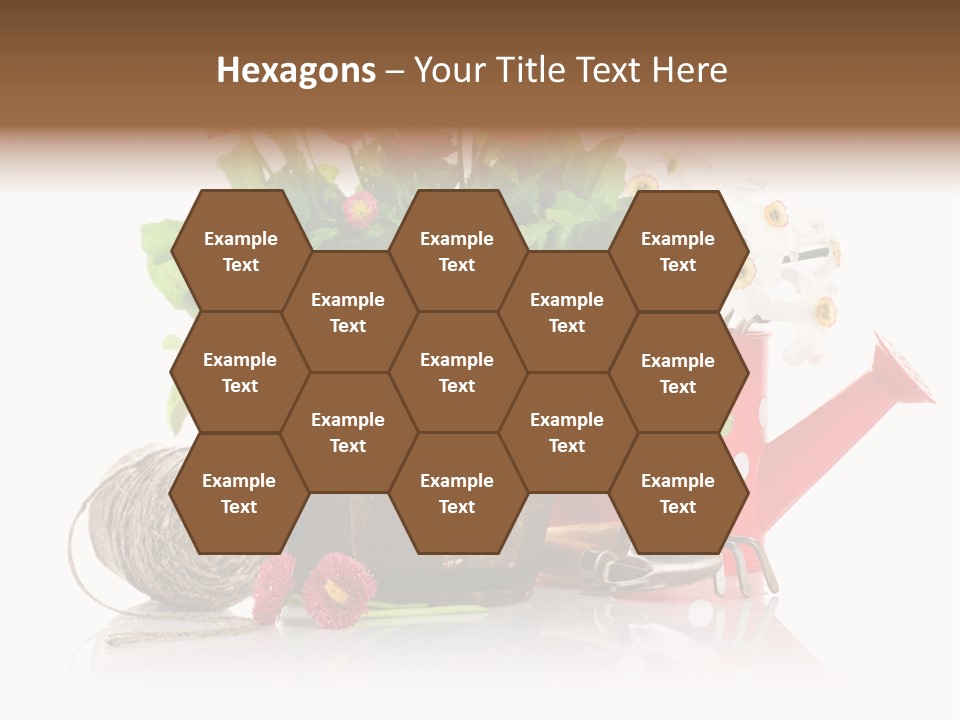 Flower String Shovel PowerPoint Template