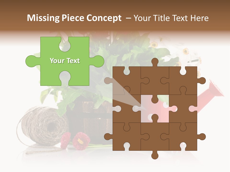 Flower String Shovel PowerPoint Template