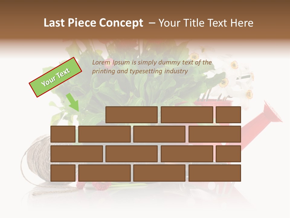 Flower String Shovel PowerPoint Template