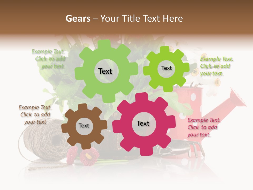 Flower String Shovel PowerPoint Template