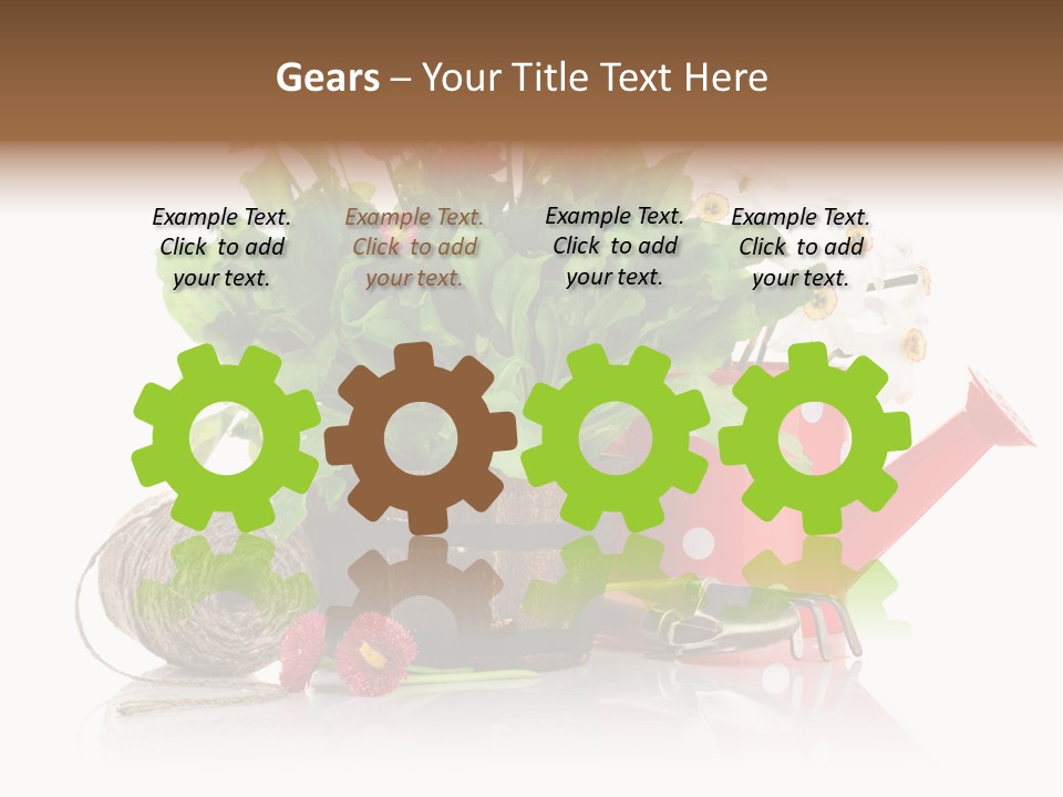 Flower String Shovel PowerPoint Template