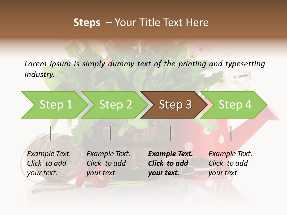 Flower String Shovel PowerPoint Template