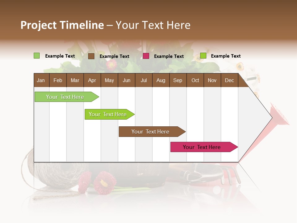 Flower String Shovel PowerPoint Template