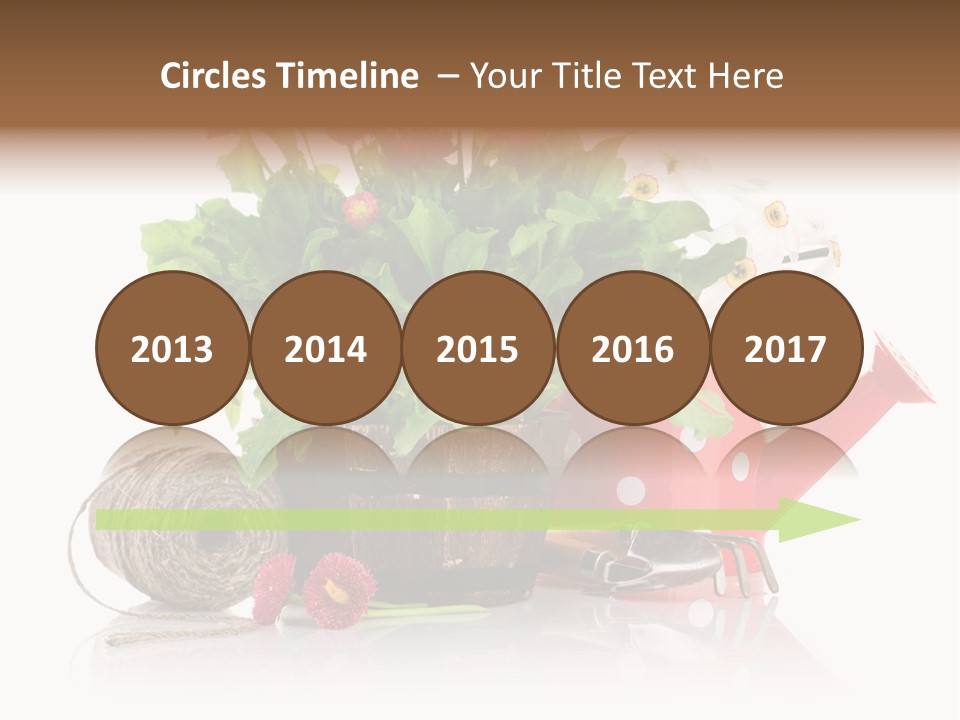 Flower String Shovel PowerPoint Template