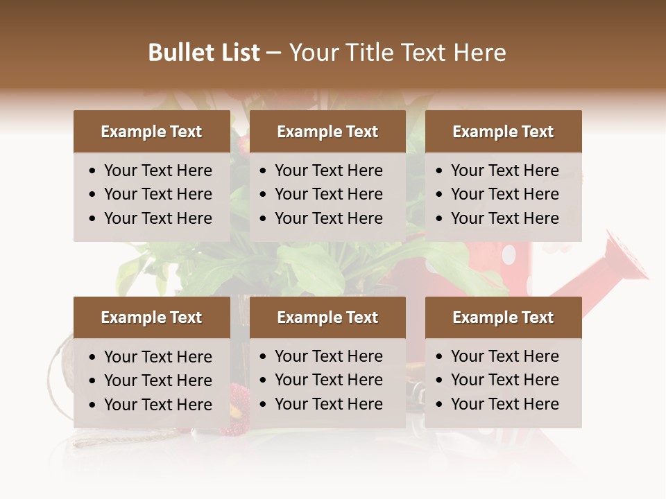 Flower String Shovel PowerPoint Template