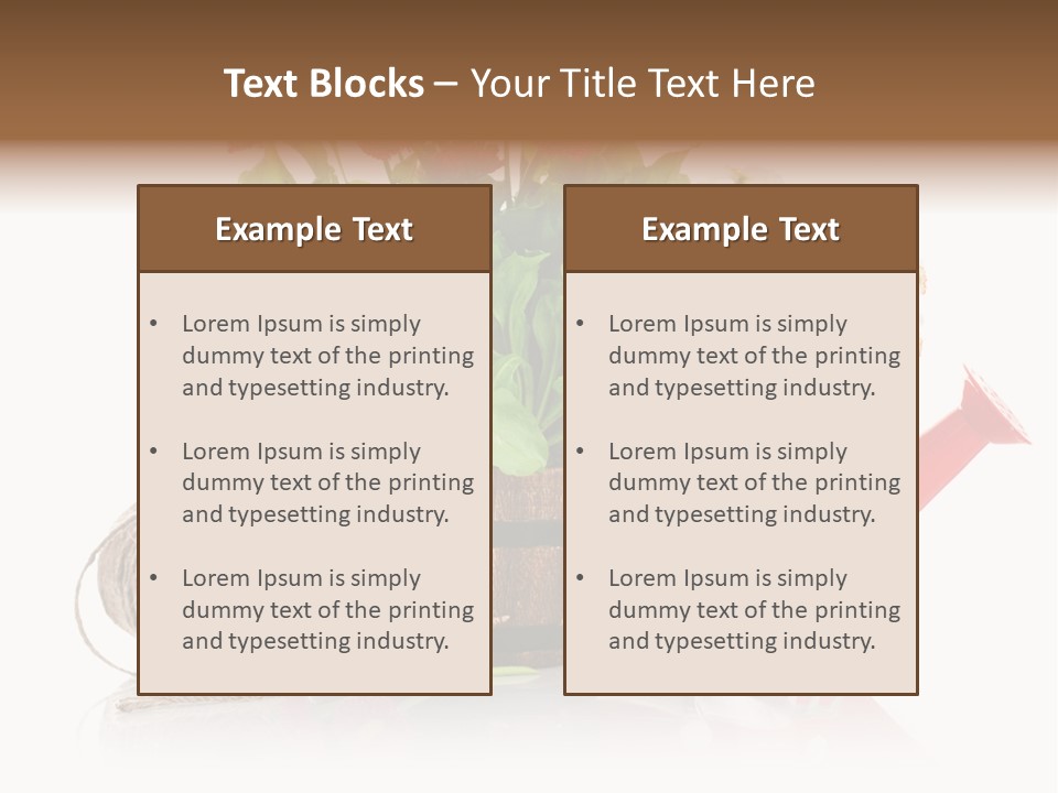 Flower String Shovel PowerPoint Template