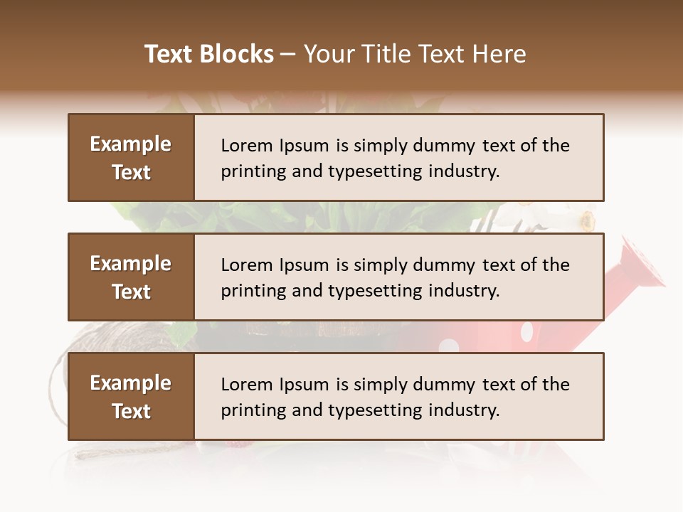 Flower String Shovel PowerPoint Template
