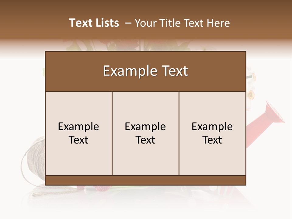 Flower String Shovel PowerPoint Template