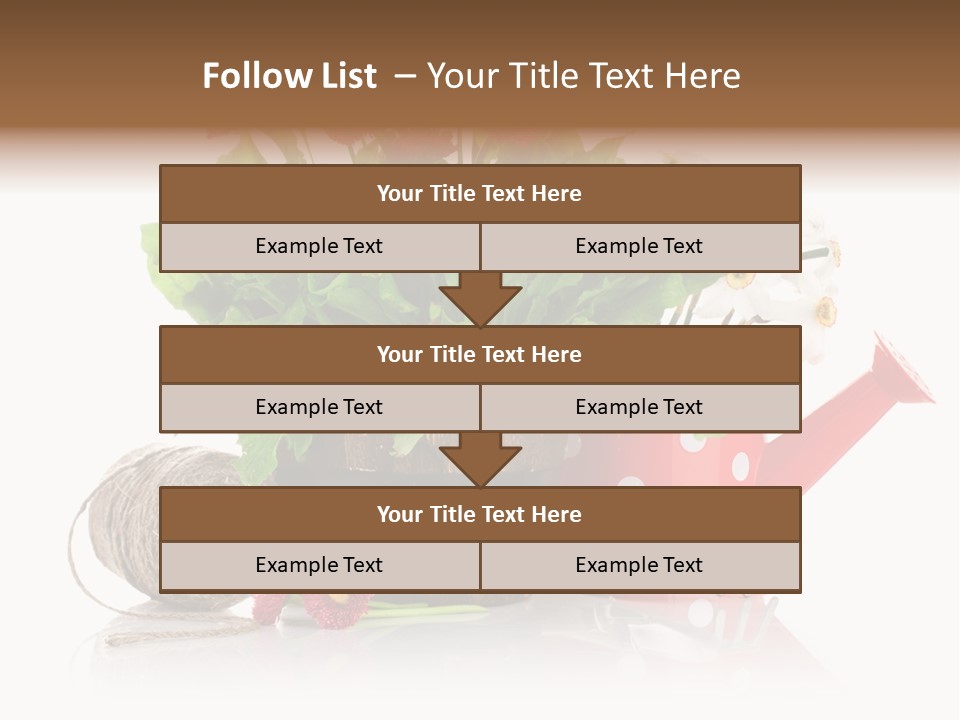 Flower String Shovel PowerPoint Template