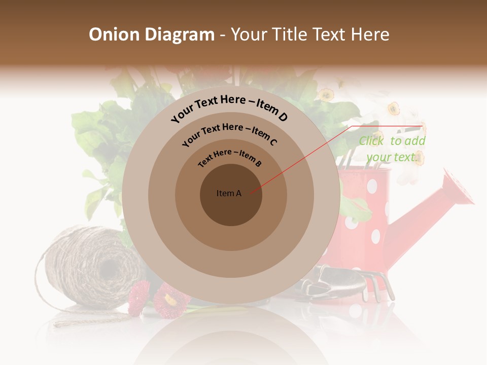 Flower String Shovel PowerPoint Template