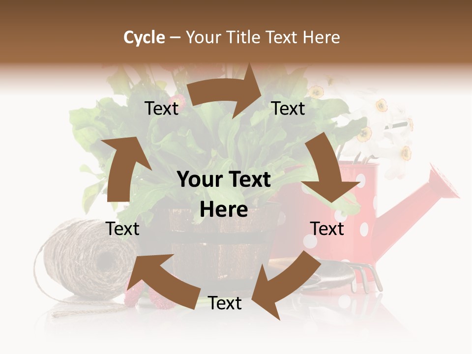 Flower String Shovel PowerPoint Template