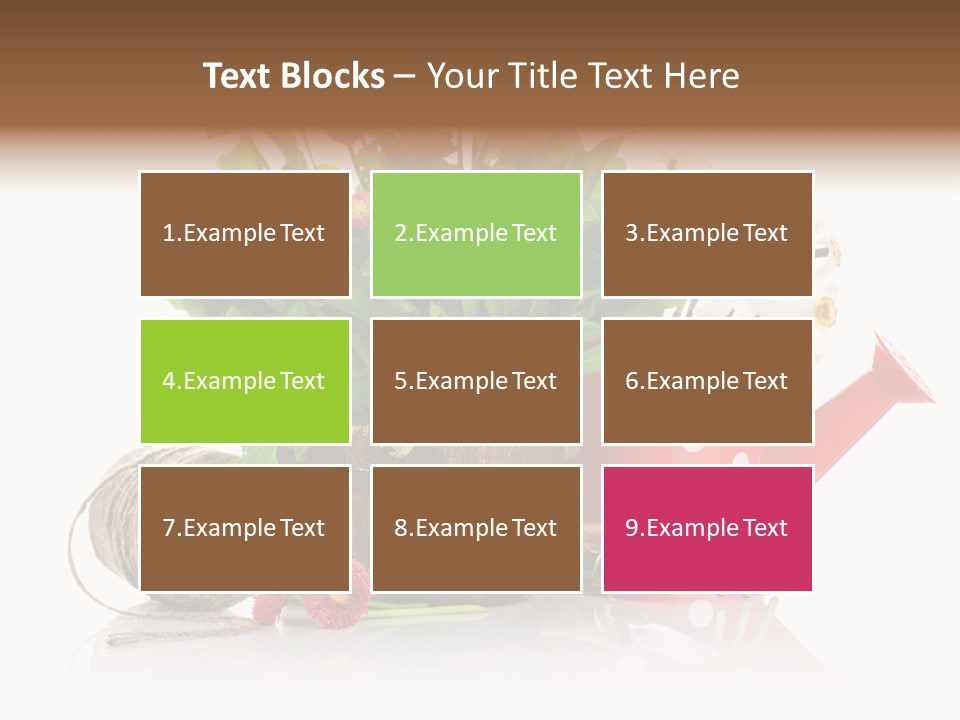 Flower String Shovel PowerPoint Template