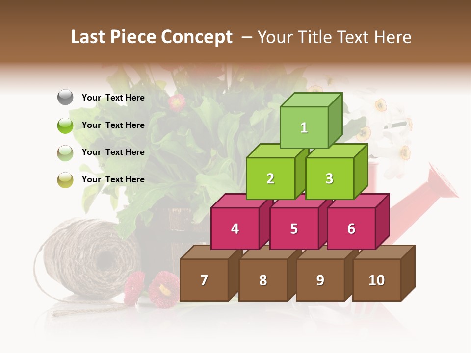 Flower String Shovel PowerPoint Template