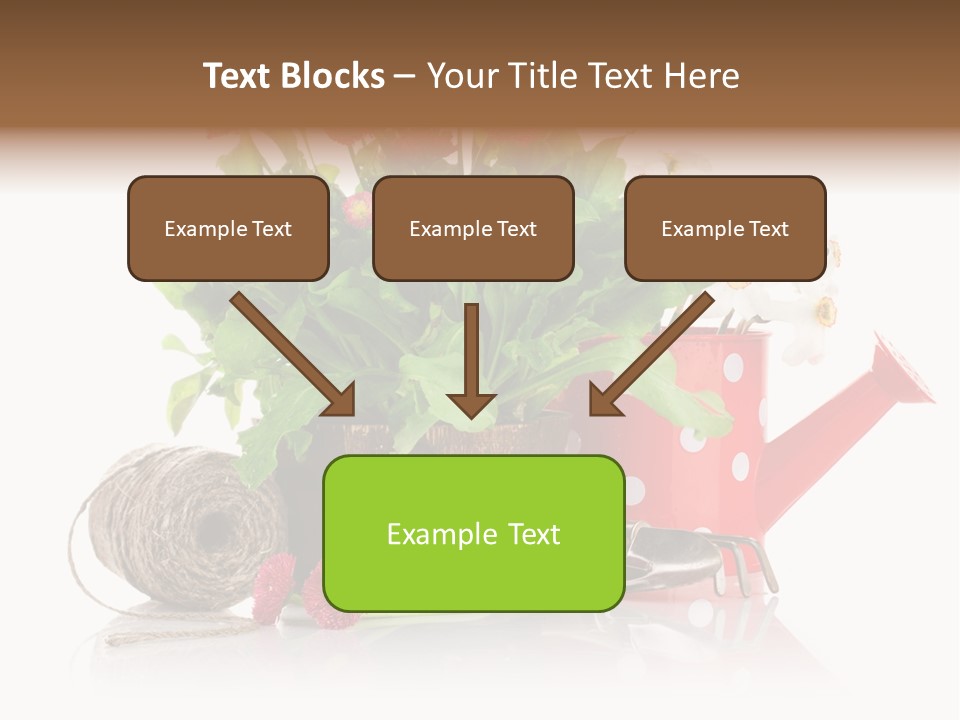 Flower String Shovel PowerPoint Template