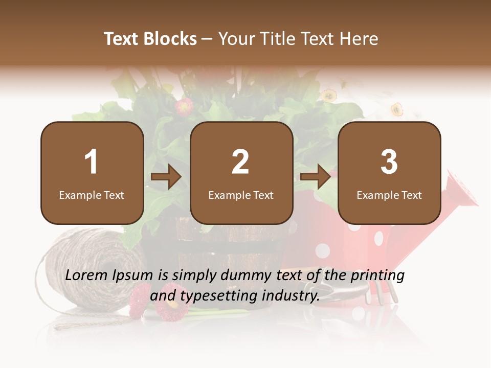Flower String Shovel PowerPoint Template