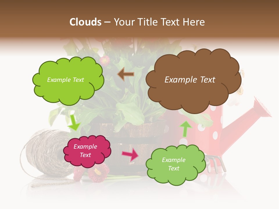 Flower String Shovel PowerPoint Template