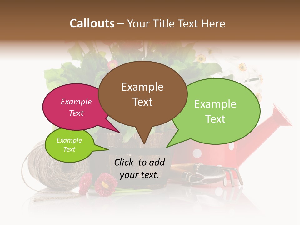 Flower String Shovel PowerPoint Template