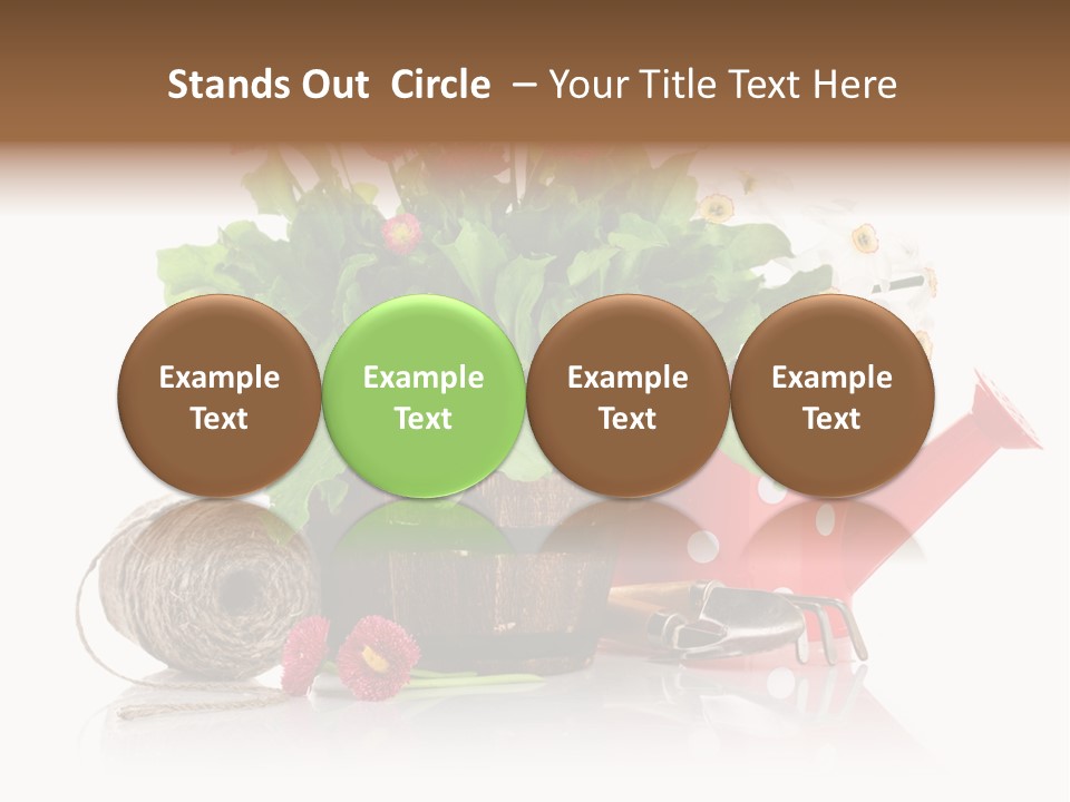 Flower String Shovel PowerPoint Template